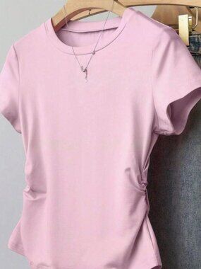 Baby pink short sleeve tee